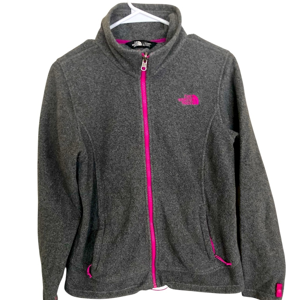 The North Face Women’s Fleece Zip Jacket Size Medium gray / pink